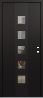 DIAMOND A13 36" X 80" BLACK/BLACK CLEAR GLASS PANEL BLACK LHI