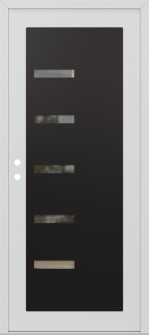 Diamond C8 36" x 80" white/white clear Glass Panel black RHI