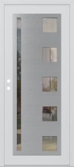 Diamond C3 36" x 80" white/white clear Glass Panel stainless steel RHI