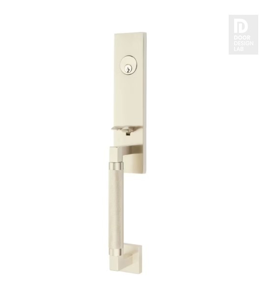 EMTEK HERCULES KNURLED MONOLITHIC DUMMY 4208 SATIN NICKEL US15 for Steel Front Doors