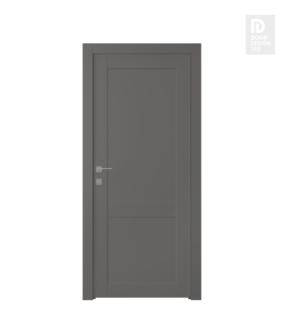 Shaker 2 Panel Gray Matte Hinged doors