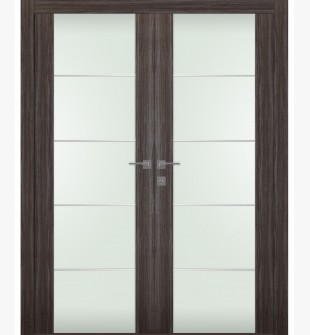Palladio 202 4H Vetro Gray Oak Double doors