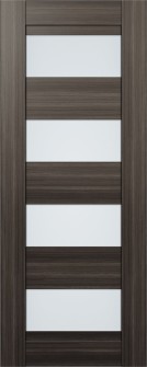 DOOR SLAB DELLA VETRO GRAY OAK 18" X 92 1/2" X 1 9/16" FROSTED GLASS