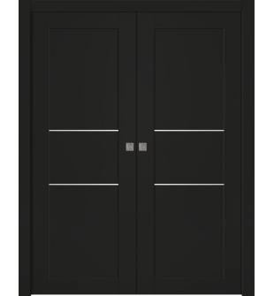 Avon 07 2H Black Matte Double pocket doors