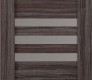 Modern Interior DOOR SLAB LETI VETRO GRAY OAK 36" X 92 1/2" X 1 9/16" FROSTED GLASS