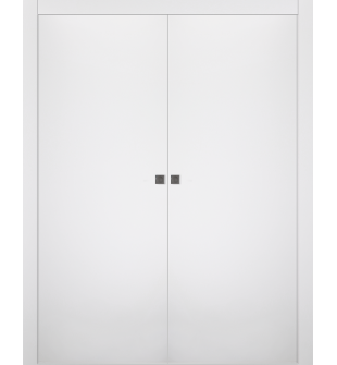 Optima Snow White Double pocket doors