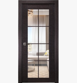 Avanti 8 Lite Clear Vetro Black Apricot Single Doors