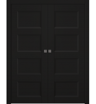 Oxford Uno 07 3R Black Matte Double pocket doors