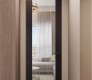Avanti 202 Clear Vetro Black Apricot Modern Interior Frameless Door by Belldinni