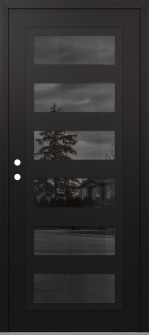 Diamond C9 36" x 80" black/black mirrored Glass Panel black RHI