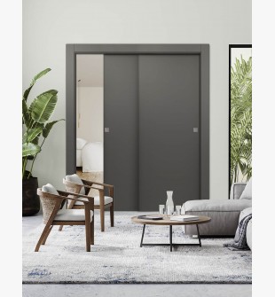 Optima Gray Matte Bypass doors