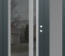 Modern Steel Front Door Diamond C15 48" x 80" anthracite/anthracite mirrored Glass Panel stainless steel LHI with Sidelite frosted Glass
