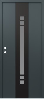 DIAMOND A4 36" X 80" ANTHRACITE/ANTHRACITE FROSTED GLASS PANEL BLACK RHI