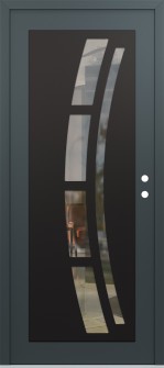 Diamond C12 36" x 80" anthracite/anthracite clear Glass Panel black LHI