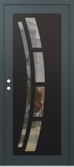 Diamond C12 36" x 80" anthracite/anthracite clear Glass Panel black RHI