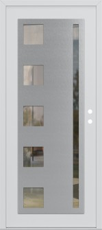 Diamond C3 36" x 80" white/white clear Glass Panel stainless steel LHI