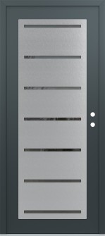 Diamond C11 36" x 80" anthracite/anthracite mirrored Glass Panel stainless steel LHI