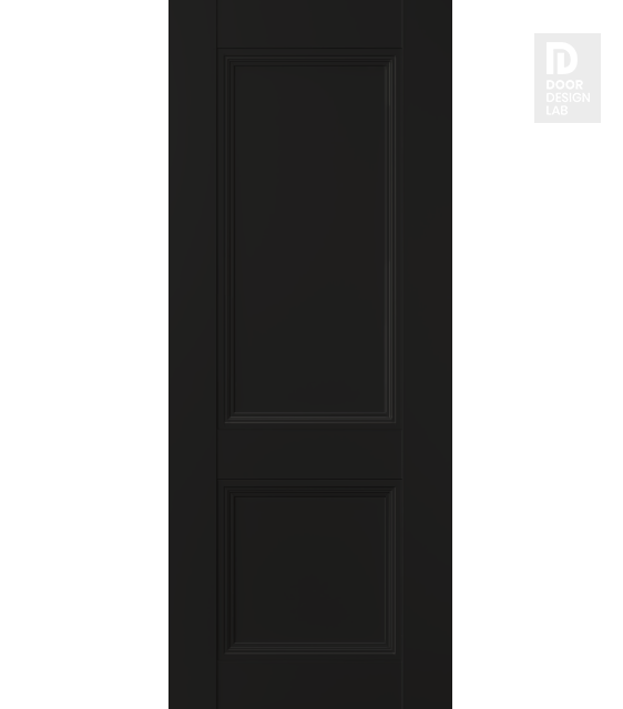 Modern Interior DOOR SLAB OXFORD DUO 07 R BLACK MATTE 30" X 92 1/2" X 1 3/4"