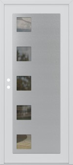 Diamond C5 36" x 80" white/white clear Glass Panel stainless steel RHI