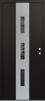 DIAMOND A7 36" X 80" BLACK/BLACK MIRRORED GLASS PANEL STAINLESS STEEL LHI