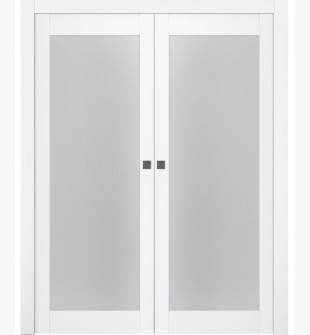 Palladio 207 Vetro Bianco Noble Double pocket doors