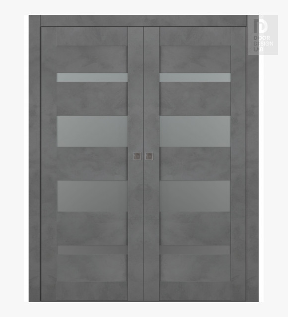 Avon 07-01 Vetro Dark Urban Double pocket doors