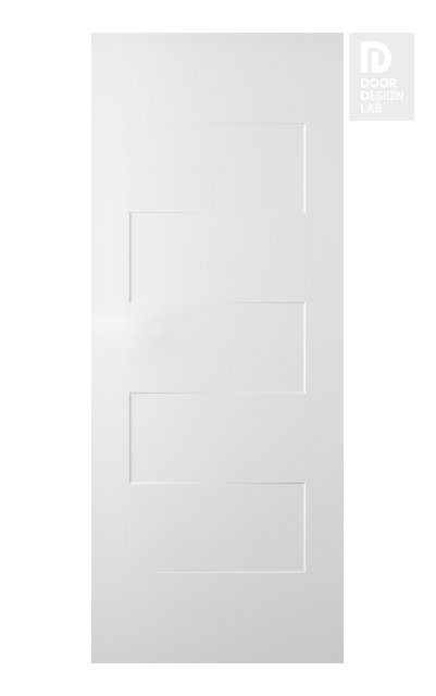 5 Panel Modern Shaker Snow White Slab doors