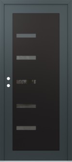 Diamond C8 36" x 80" anthracite/anthracite mirrored Glass Panel black RHI