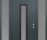 DIAMOND A11 64" X 96" ANTHRACITE/ANTHRACITE FROSTED GLASS PANEL BLACK RHI WITH 2 SIDELITES AND TRANSOM FROSTED GLASS