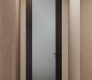 Avanti 202 Vetro Black Apricot Modern Interior Frameless Door by Belldinni