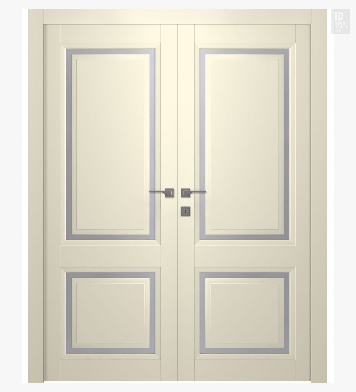 Modern interior door Aurum 2 Vetro Ivory Double for $1,766.00 | Door ...