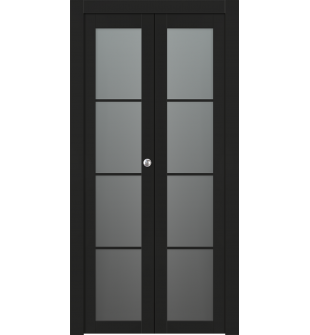 Avon 4 Lite Vetro Black Matte Bi-folding doors