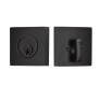 EMTEK SQUARE DEADBOLT DOUBLE CYLINDER 8369 FLAT BLACK US19 for Steel Front Doors