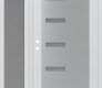 Modern Steel Front Door Diamond C8 48" x 80" white/white frosted Glass Panel stainless steel RHI with Sidelite frosted Glass