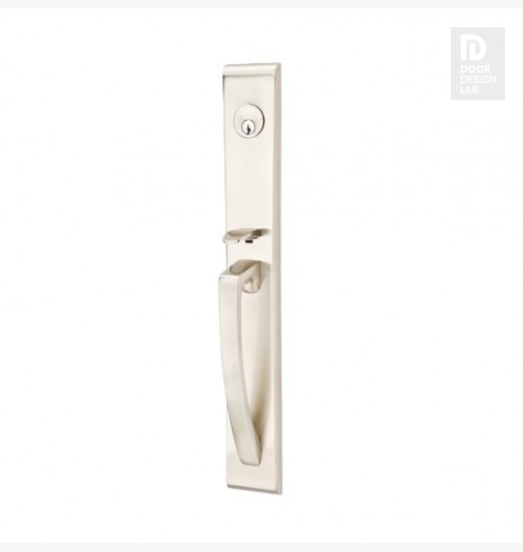EMTEK ORION SINGLE CYLINDER KEYD 4816 SATIN NICKEL US15 for Steel Front Doors