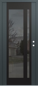 Diamond C15 36" x 80" anthracite/anthracite mirrored Glass Panel black LHI