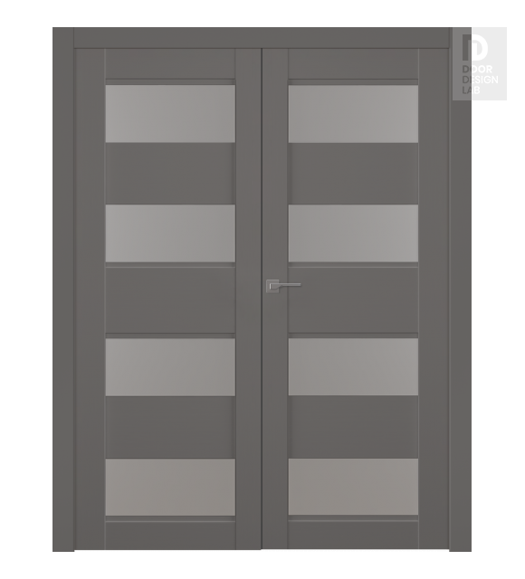 Della Vetro Gray Matte Double doors