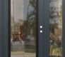 Modern Steel Front Door Diamond C1 48" x 80" anthracite/anthracite clear Glass Panel black LHI with Sidelite clear Glass