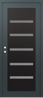 Diamond C7 36" x 80" anthracite/anthracite frosted Glass Panel black RHI