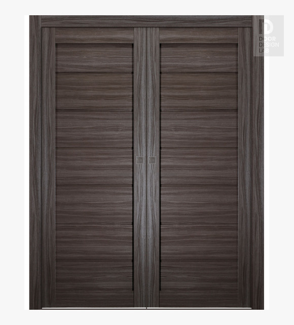 Alda Gray Oak Double pocket doors