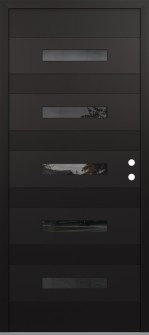 Diamond D9 36" x 80" black/black mirrored Glass Panel black LHI