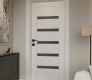 Leora Vetro Bianco Noble Modern Interior Door by Belldinni