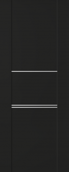 DOOR SLAB AVON 01 3H BLACK MATTE 30" X 92 1/2" X 1 3/4"