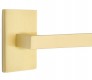 Emtek dumont door lever with modern rectangular rosette privacy right hand satin brass (us4) 5211
