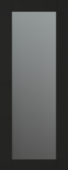 DOOR SLAB AVON 207 VETRO BLACK MATTE 32" X 84" X 1 3/4"