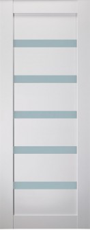 DOOR SLAB LEORA VETRO BIANCO NOBLE 28" X 92 1/2" X 1 9/16" FROSTED GLASS