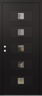 Diamond D8 36" x 80" black/black clear Glass Panel black RHI