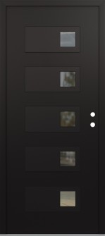 Diamond D2 36" x 80" black/black clear Glass Panel black LHI