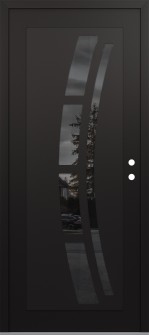 Diamond C12 36" x 80" black/black mirrored Glass Panel black LHI