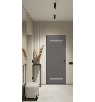 Perla Vetro Gray Matte Frameless